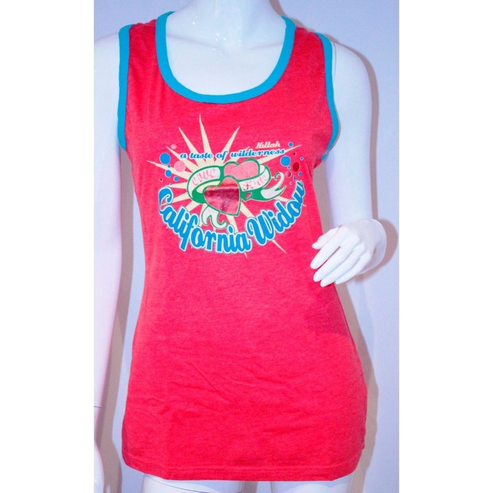KILLAH Sixty VINTAGE California Widow HEART Love Kate Tank Red ( M )